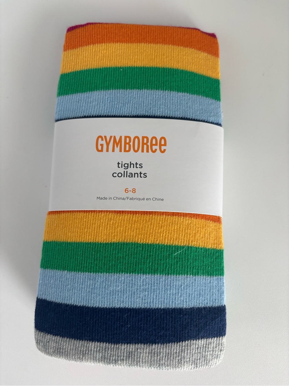 NWT Gymboree Size 6-8 Multi-Colored Striped Tights Winter 2021 Costume